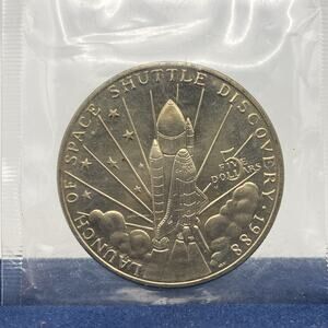 NEW SEALED 1988 Marshall Islands Space Shuttle Discovery $5 Commemorative Coin